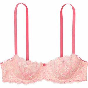 NWOT Victoria's Secret Dream Angels Wicked Unlined Neon Pink Bra 34B